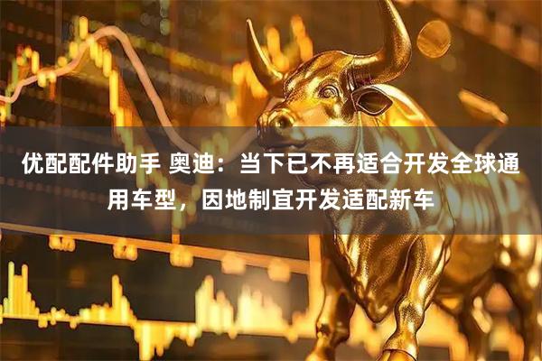 优配配件助手 奥迪：当下已不再适合开发全球通用车型，因地制宜开发适配新车